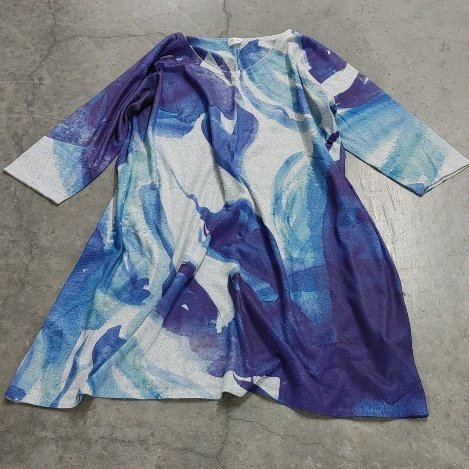 Et Lois A-Line Purple Blue Gray Dress XL