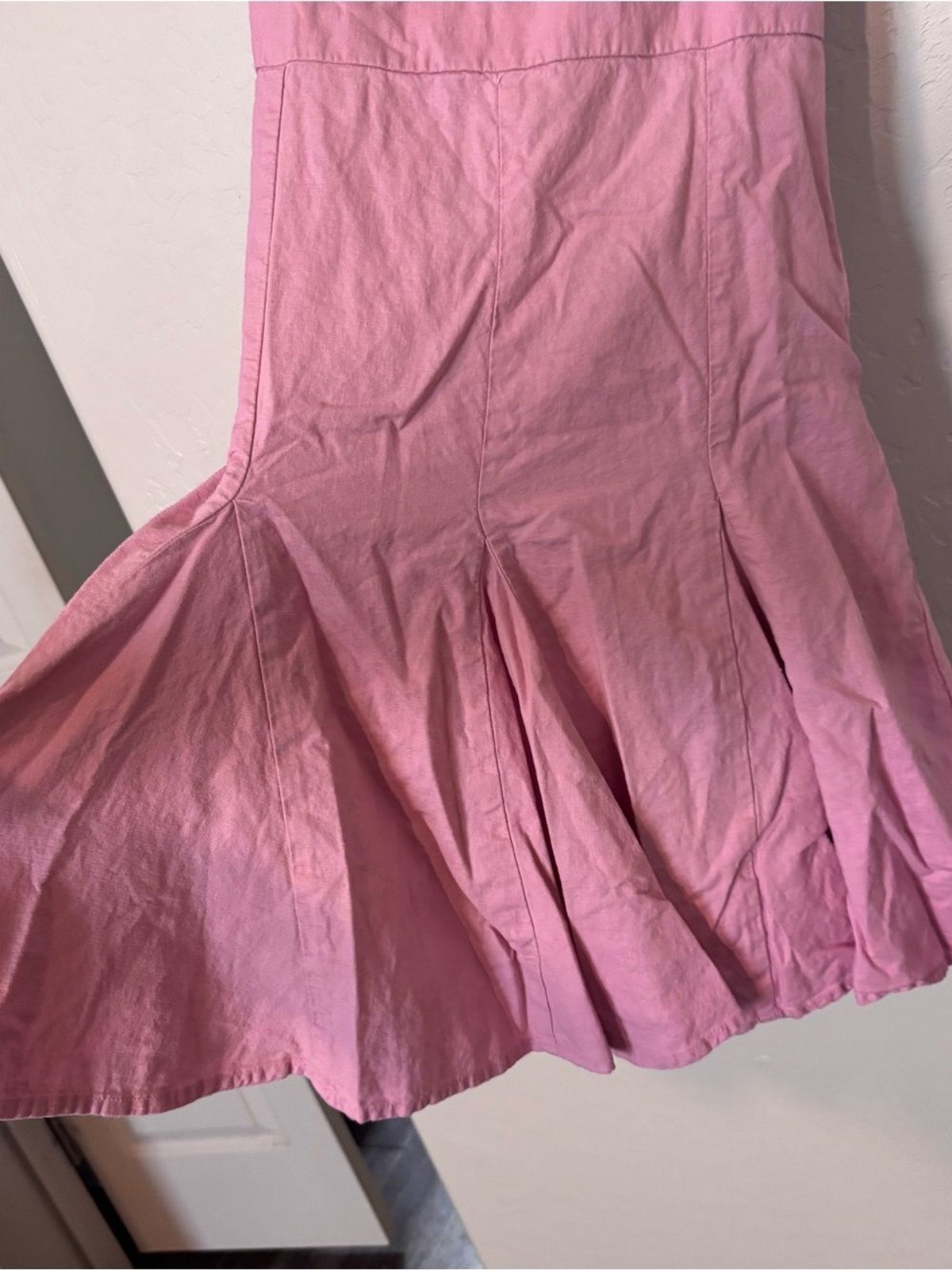 American Eagle Women’s S Pink Lace Up Back Fit & Flare Mini Dress