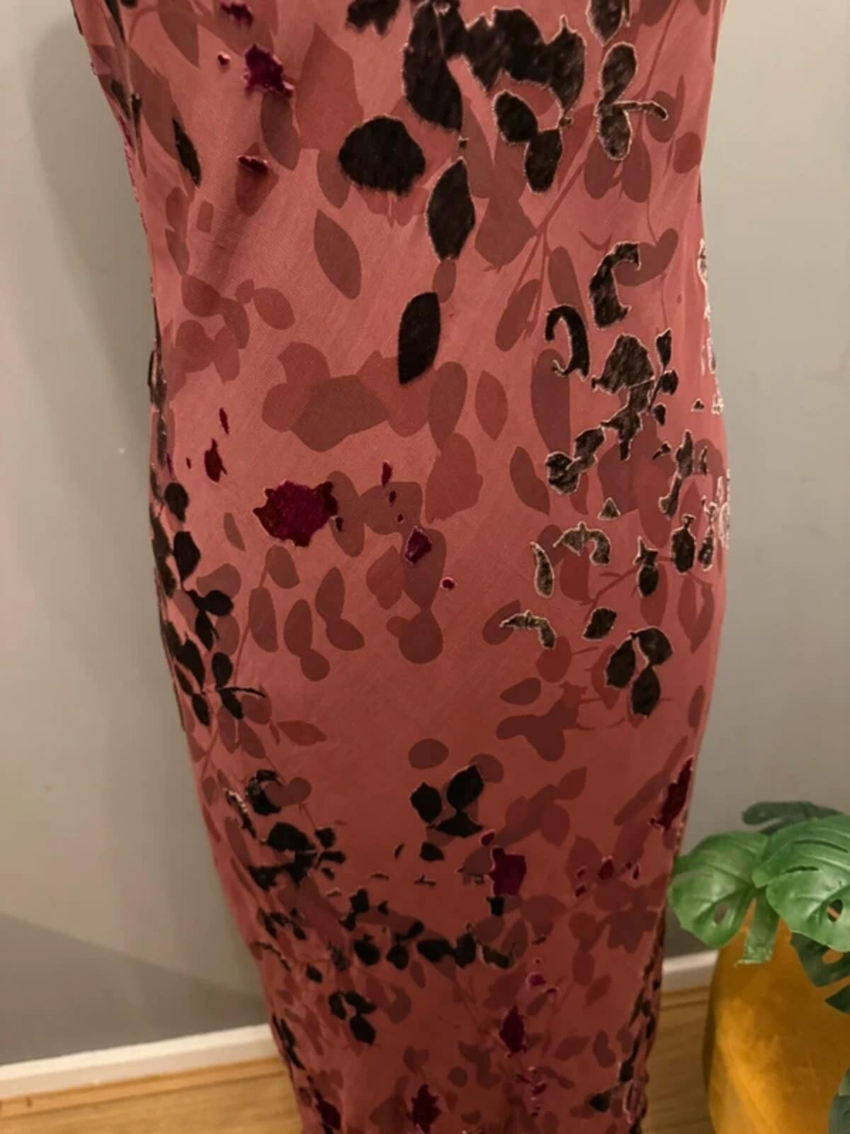Monsoon Velvet Devoré Silk Blend Maxi Dress – UK 16 BNWT