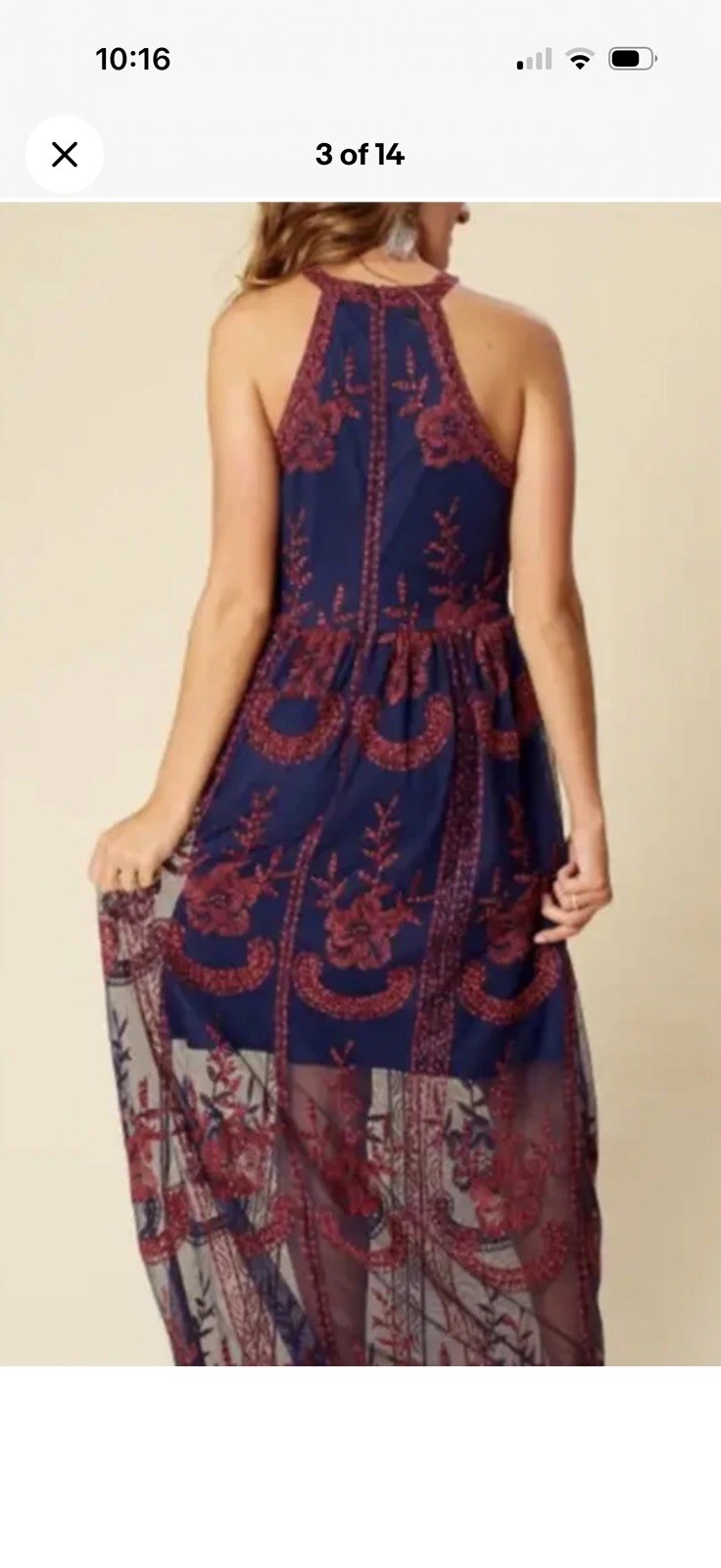 NWT Altar’d State Plum Onawei Maxi Dress – Women’s Small Defect (AS IS)