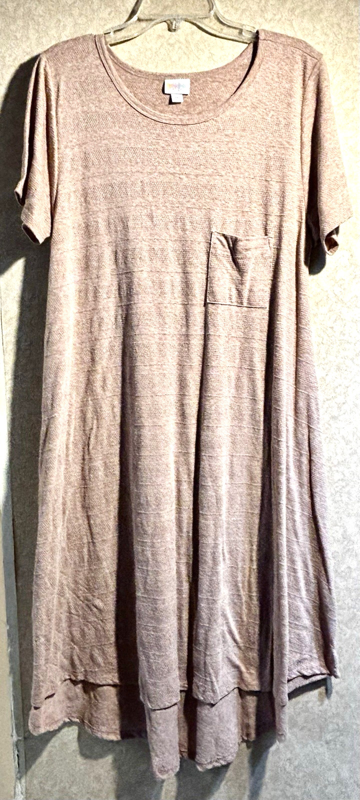 LuLaRoe Carly Dress Solid Dusty Pink XL NEW without tags