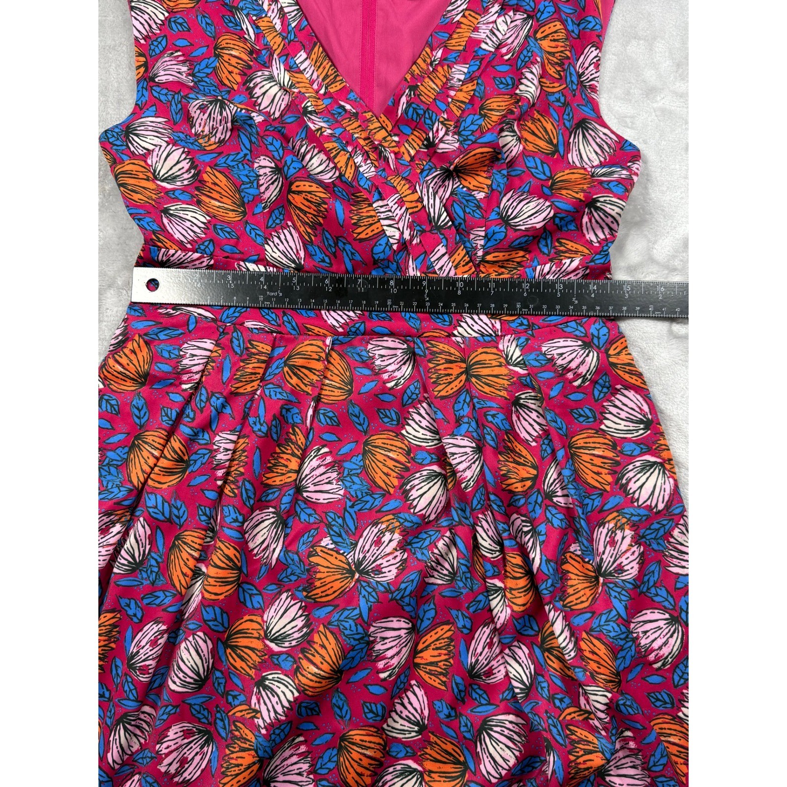 ModCloth “Instant Energy” Faux-Wrap Midi Dress Sunny Girl Floral Size M