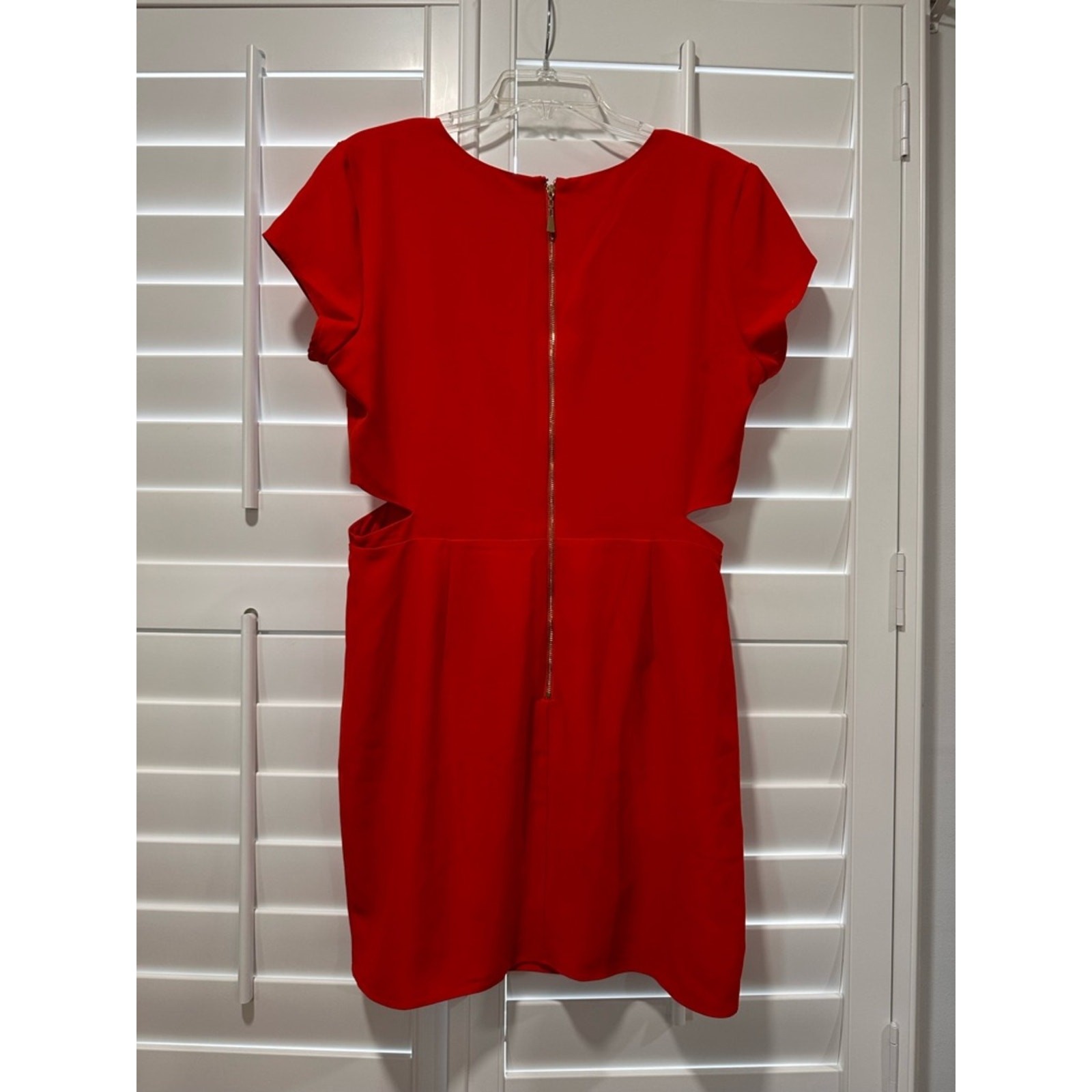 NBD x Naven Red Cutout Mini Dress Large NWT Cocktail Revolve Flame Scarlet Party