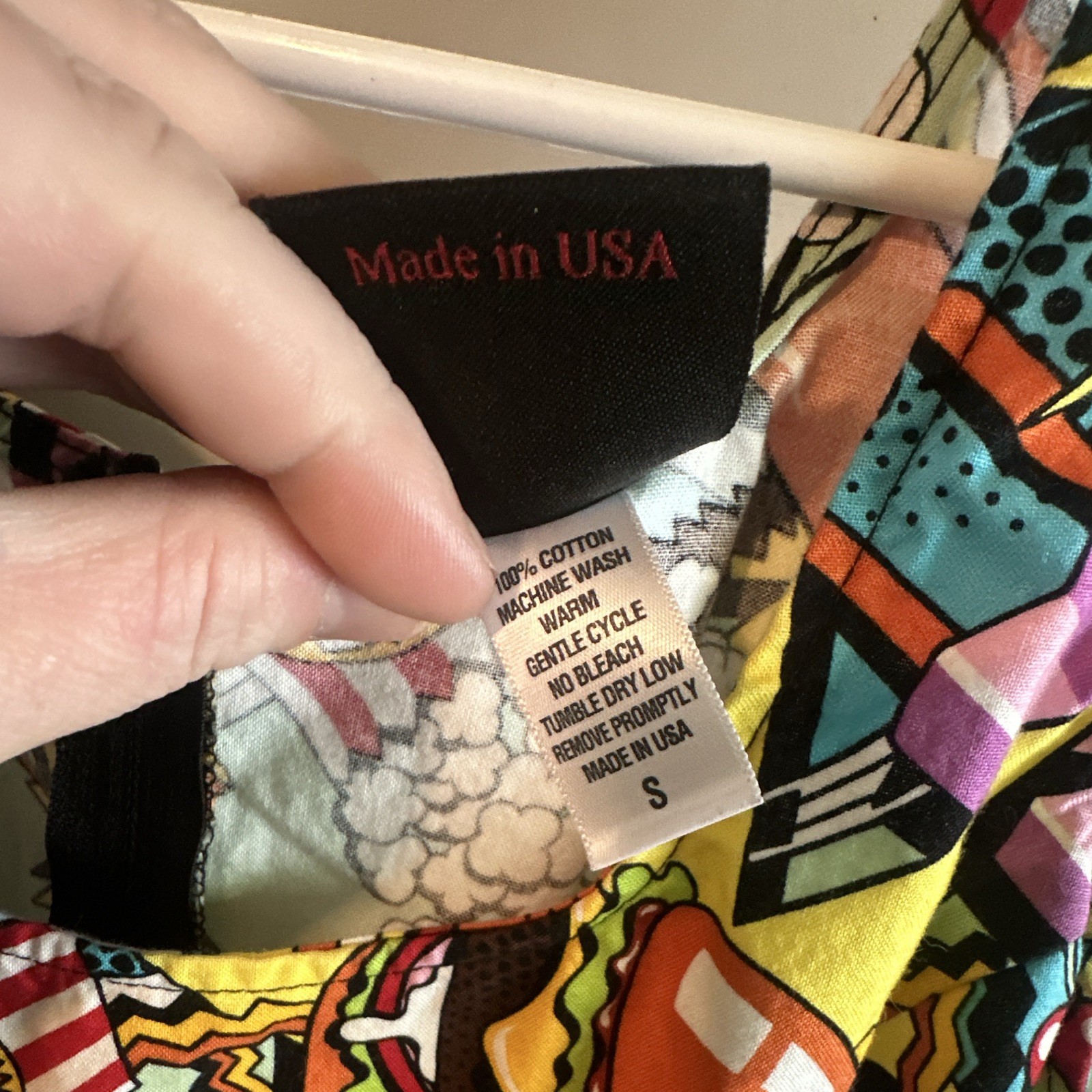 Cotton A-line dress, Folter ‘Good Enough to Eat’ pop art food print RETRO