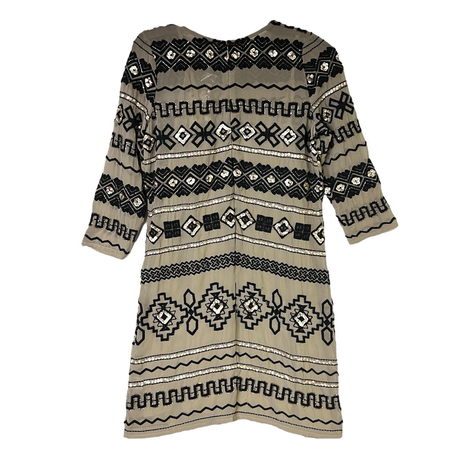 Chelsea & Violet Dress Small Beaded Sequin Embroidered Ethnic Bohemian Boho New