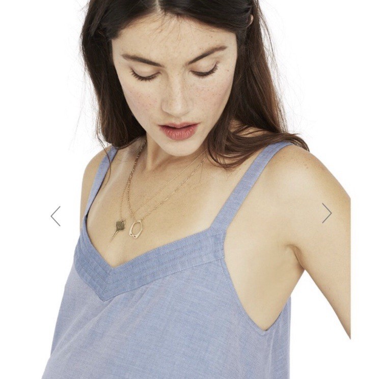 Hatch Maternity Women’s THE JULIENNE DRESS Chambray Size 1 (S/4-6) $298 NEW