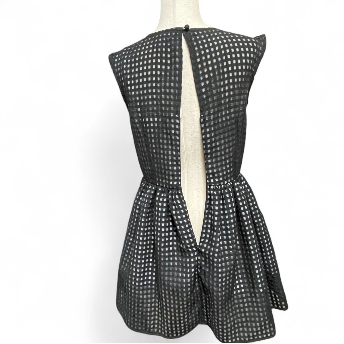 Chetta B. Black White A-line Organza/tulle Dress Women’s size 6 Whimsigoth Hoco