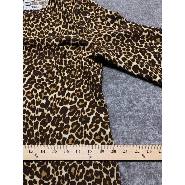 J.Crew Leopard Print Long Sleeve Shift Dress K2150 Brown Tan Womens 12