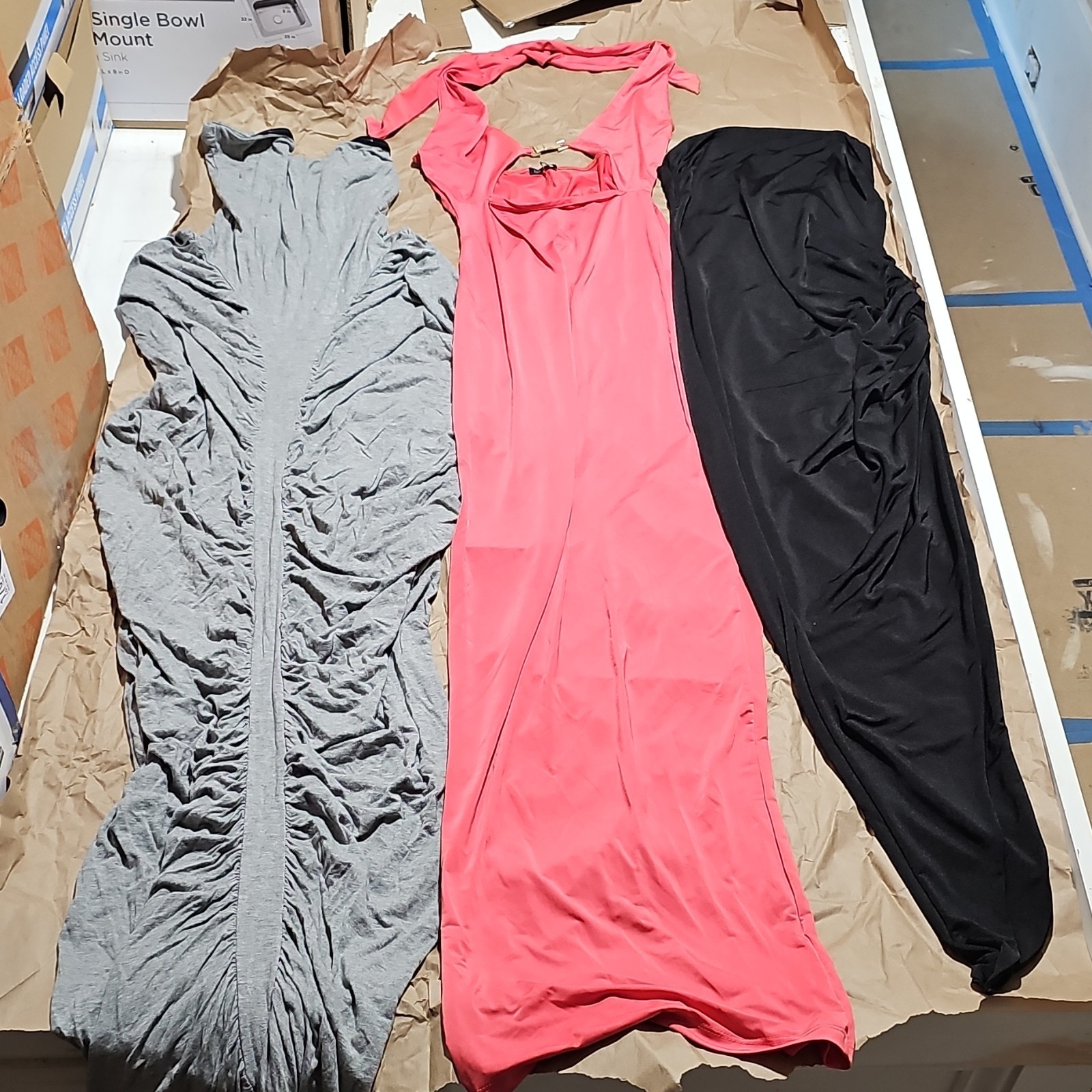 (3) Womans Dresses, HerShe, Fashion Nova , Maxi Bodycon Dress Stretchy (S-M)