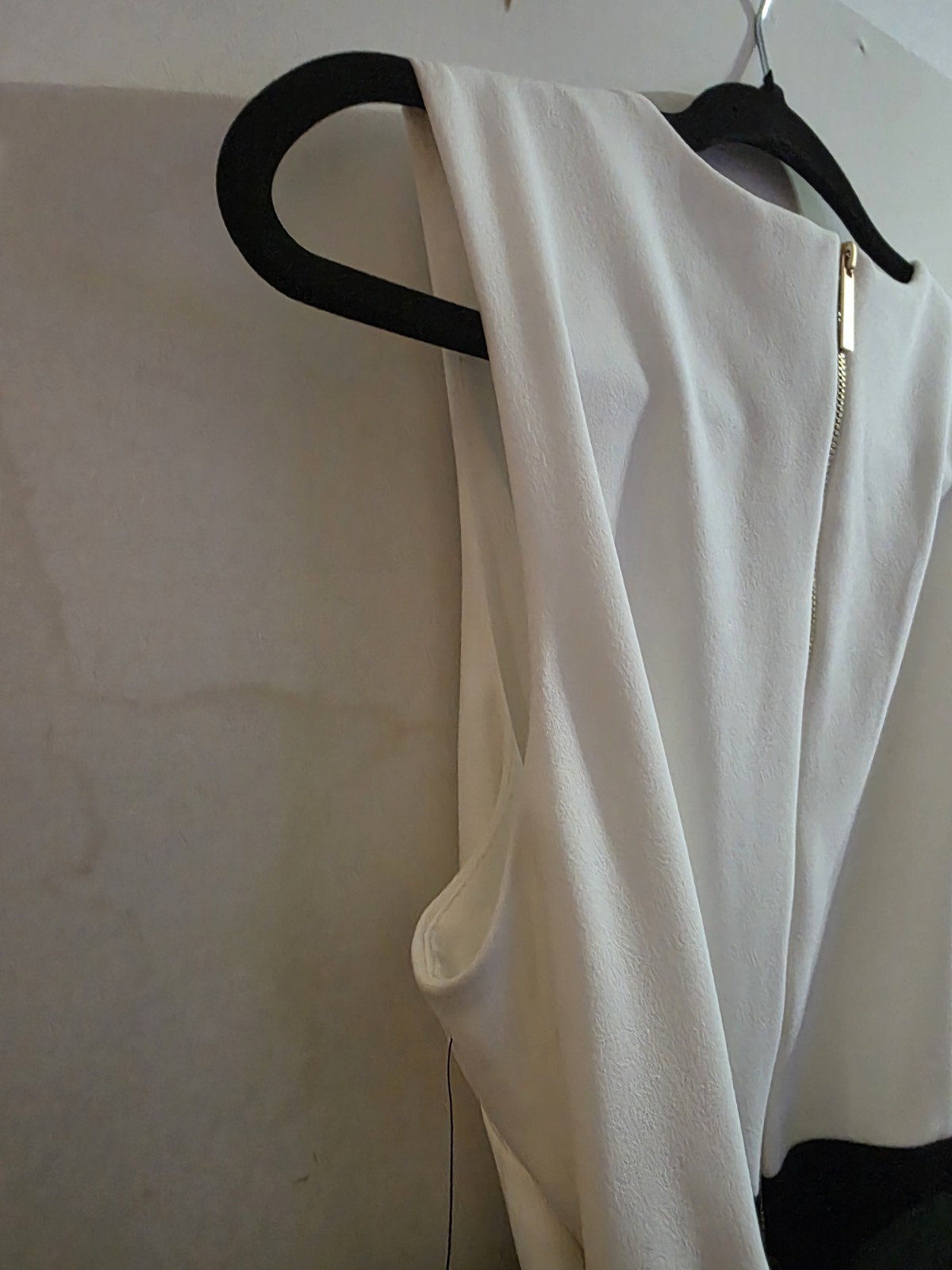 Calvin Klein NWT Black White Colorblock Midi Dress Tie Waist Size 10