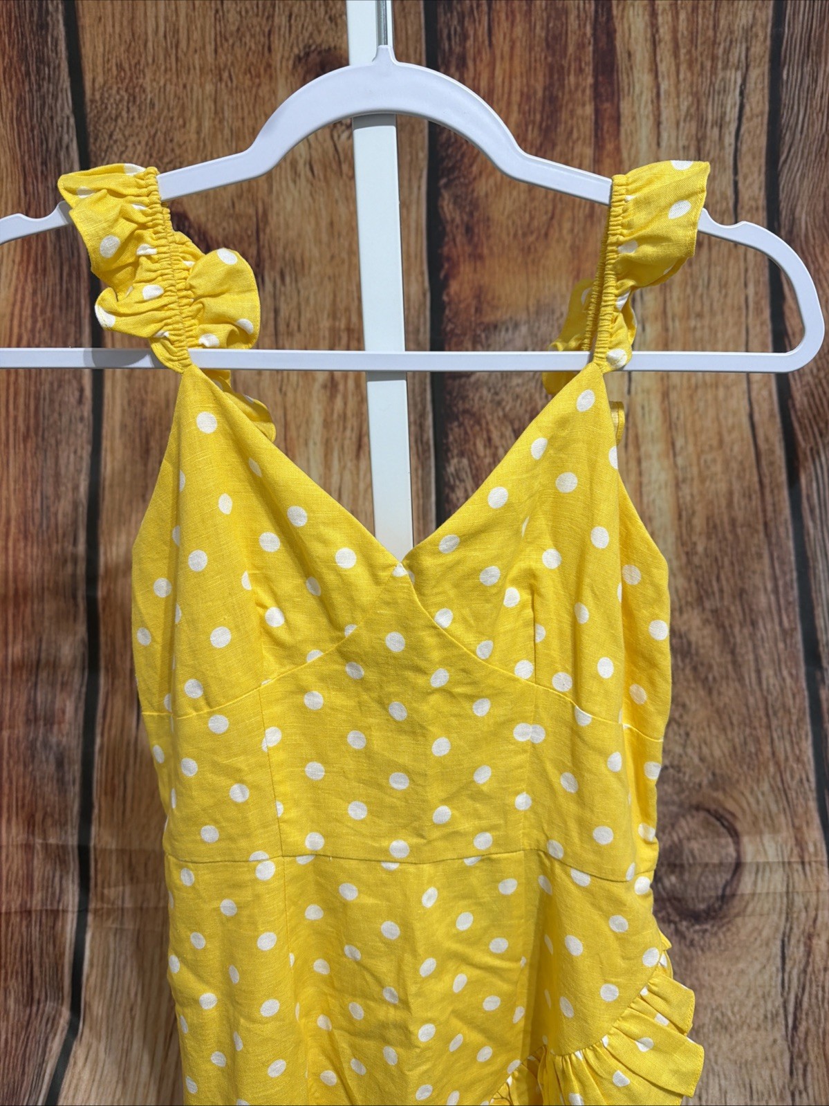NWT! Karlie Walking On Sunshine Sleeveless Linen Blend Dress Size Small L-23