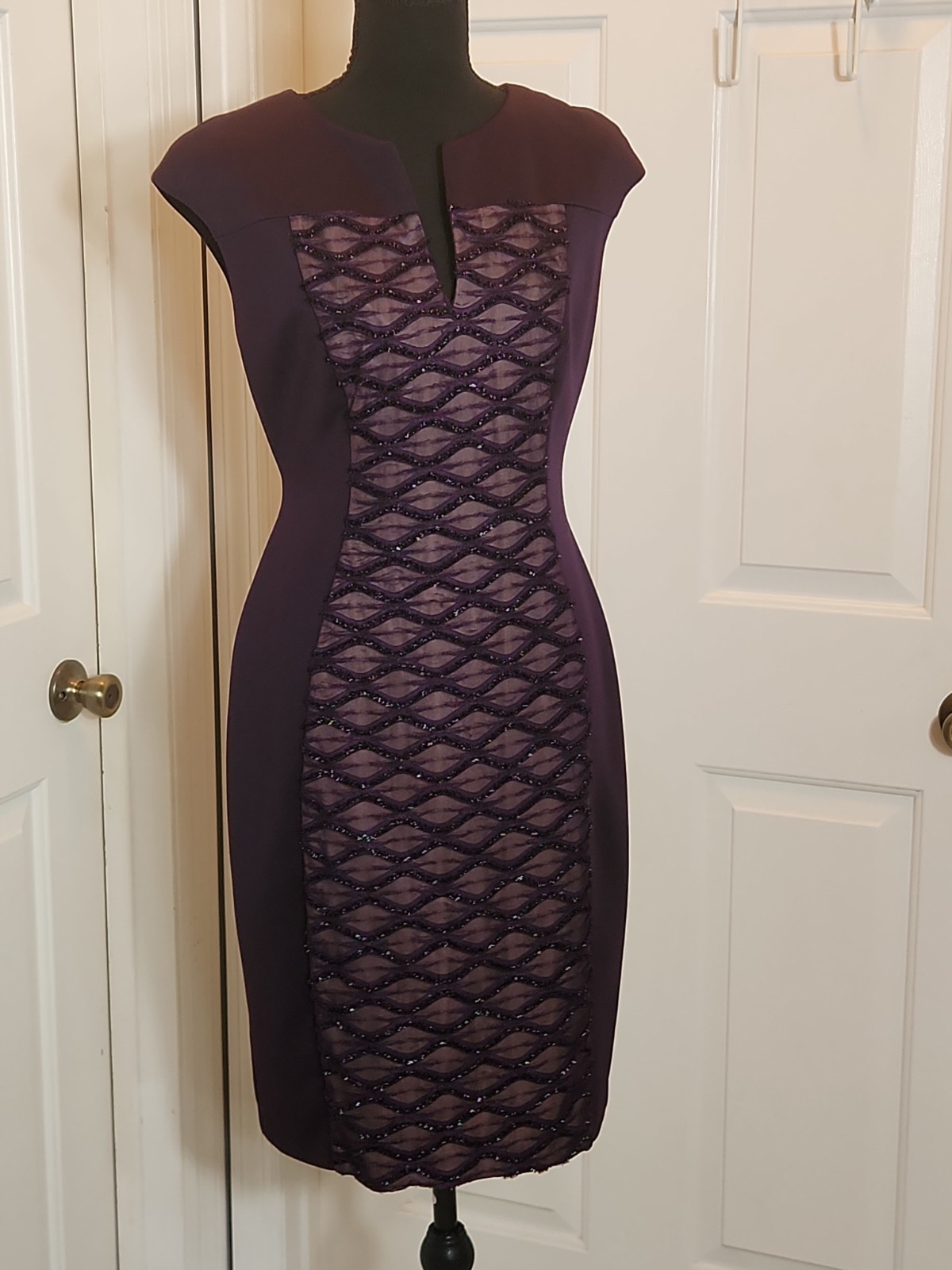 Connected Apparel Women’s Purple Sleeveless Dress Size 6
