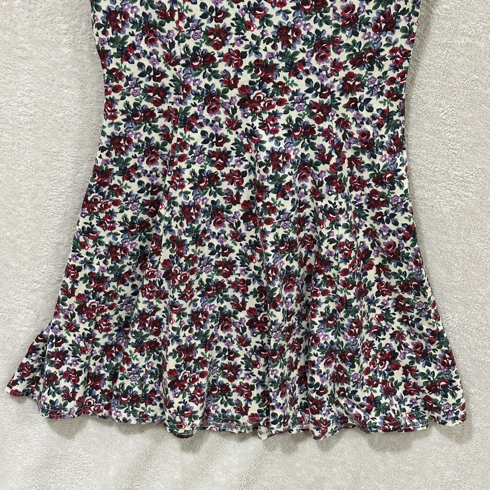 Vintage Simply Basic Juniors Medium Floral Dress Colorful Made In USA