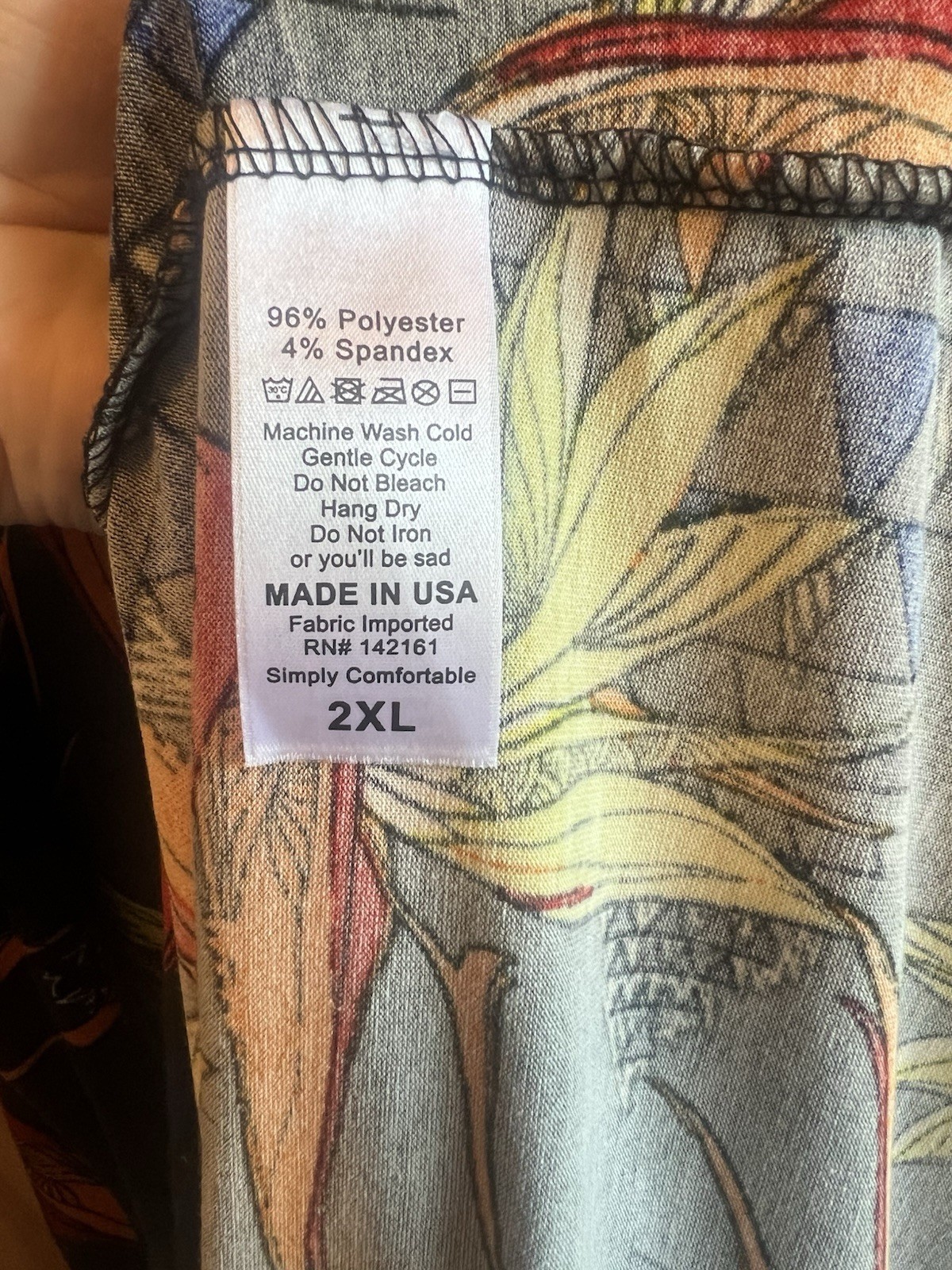LuLaRoe Dani Multicolor Tropical Bird Print Maxi Tank Dress Size 2XL Summer Boho