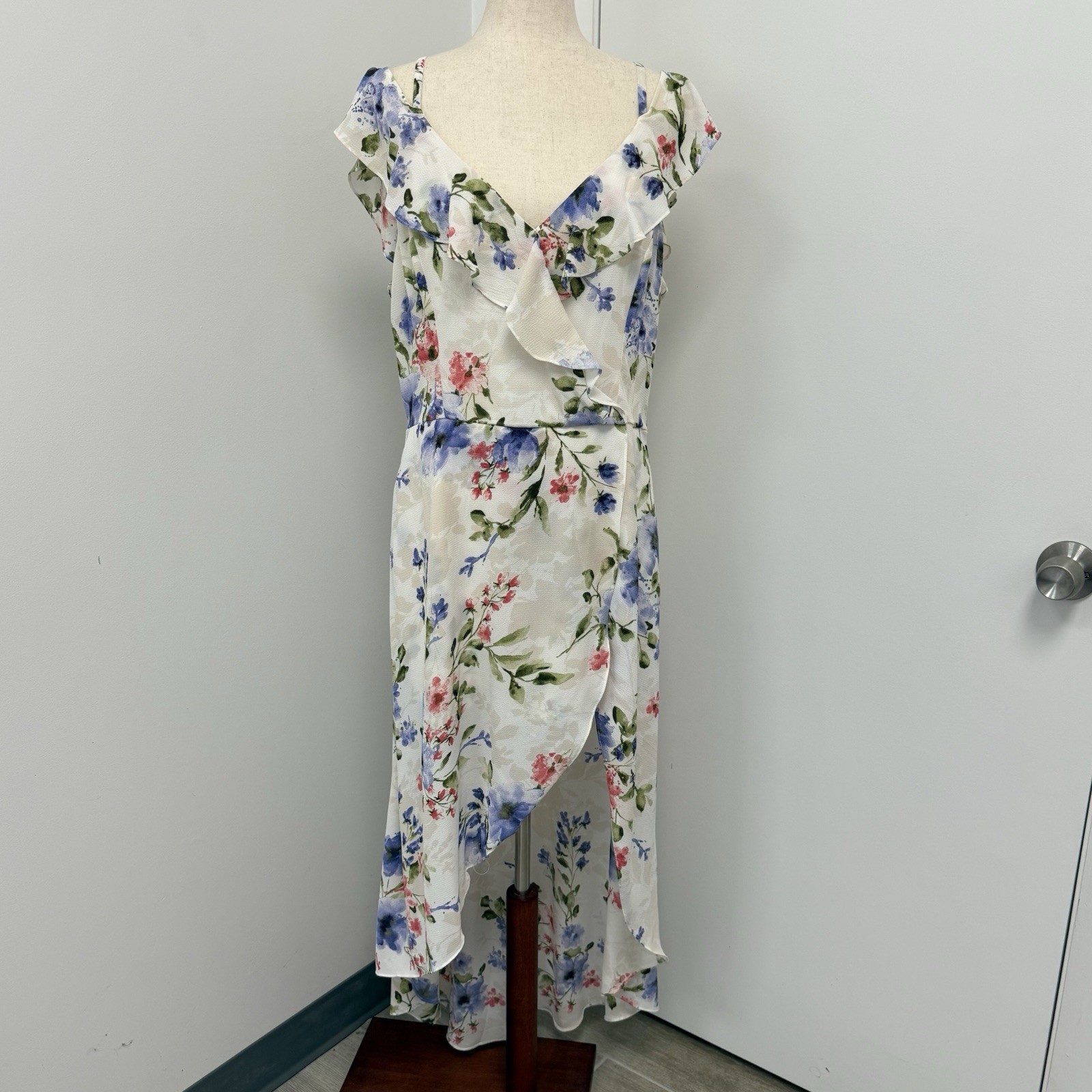 Fairycore Floral Romper Dress 17 Garden Party Ruffle High Low Wedding Romantic