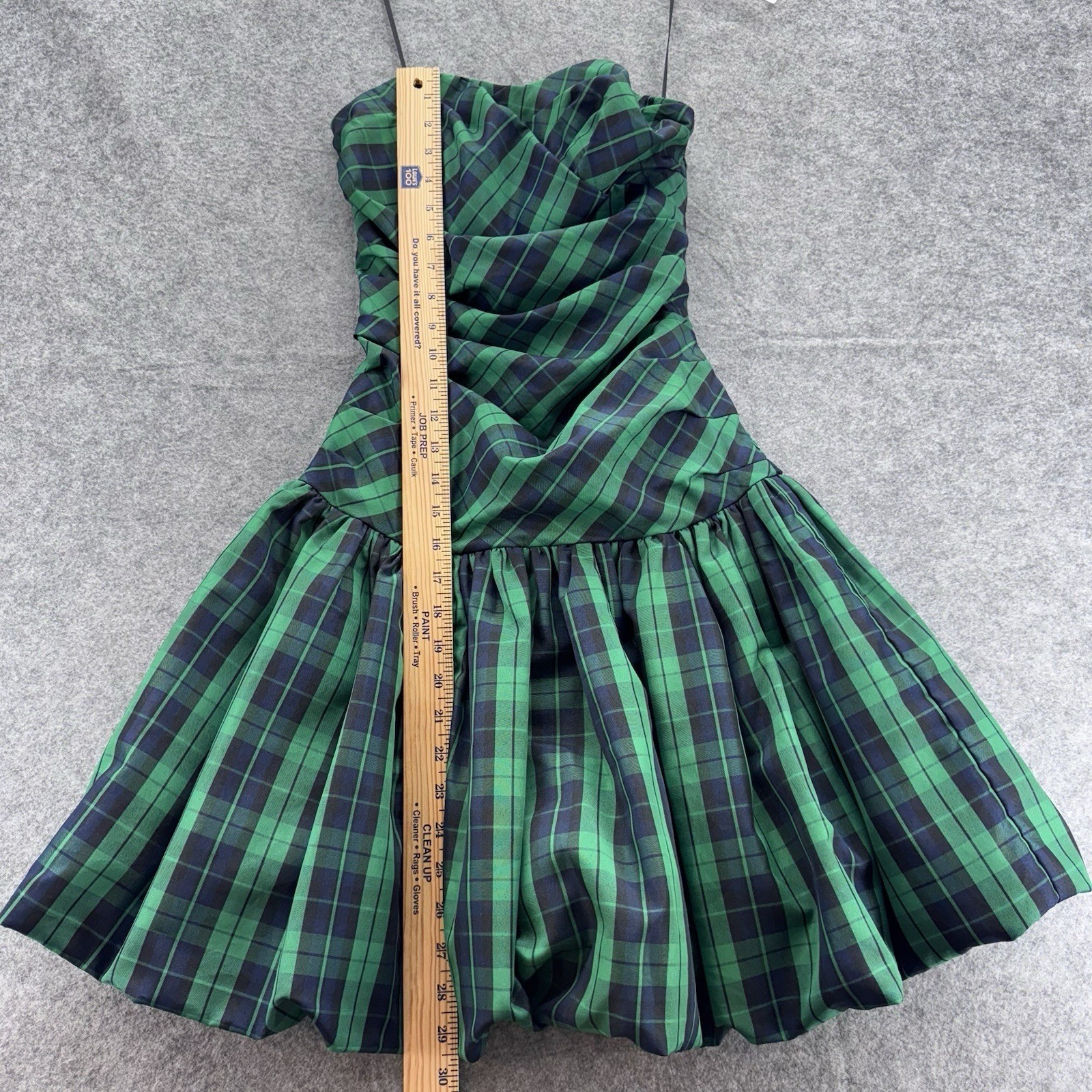 Luella Bart for Target Plaid Strapless Bubble Dress Size 5 Green Holiday Party