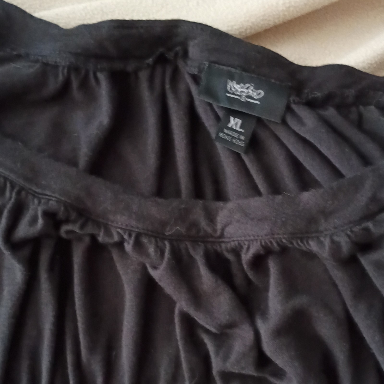 Mossimo Women’s Black Solid Scoop Neck Tank Top Rayon Size XL