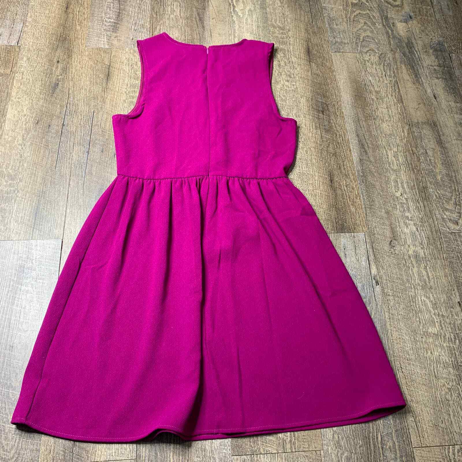 Everly Dress Womens Size Large Purple Sleeveless Deep V-Neck Back Zip NWT