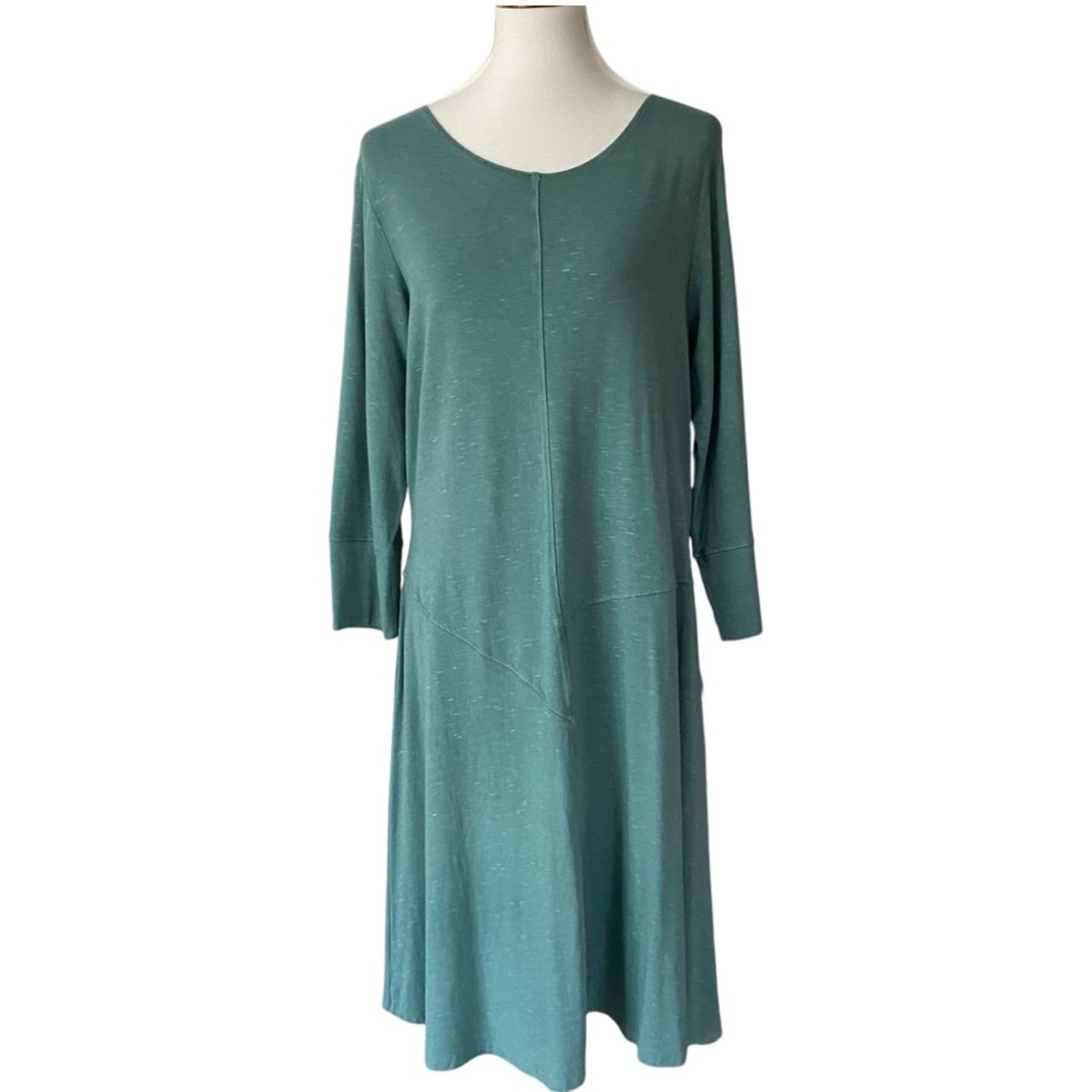Blue Canoe Dress XL Minimalist Stretch Organic Cotton Blend Summer Dress Fall