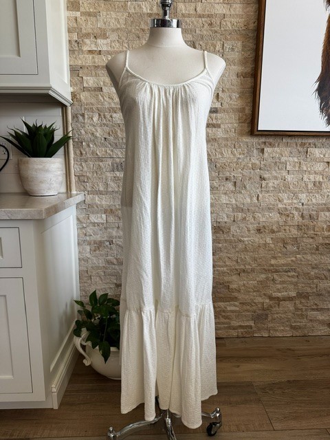 Billabong White Gauze Maxi Dress NWOT Size Large