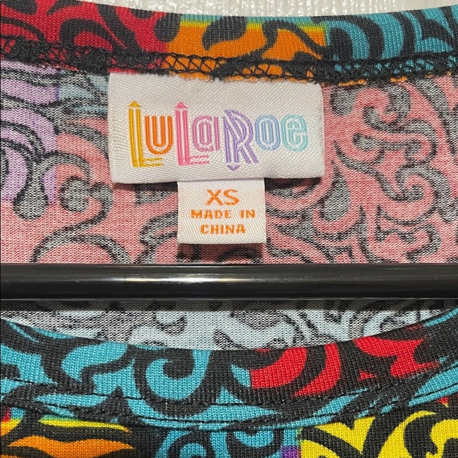 LuLaRoe Julia Form Fitting Abstract Design Midi Dress Size XS