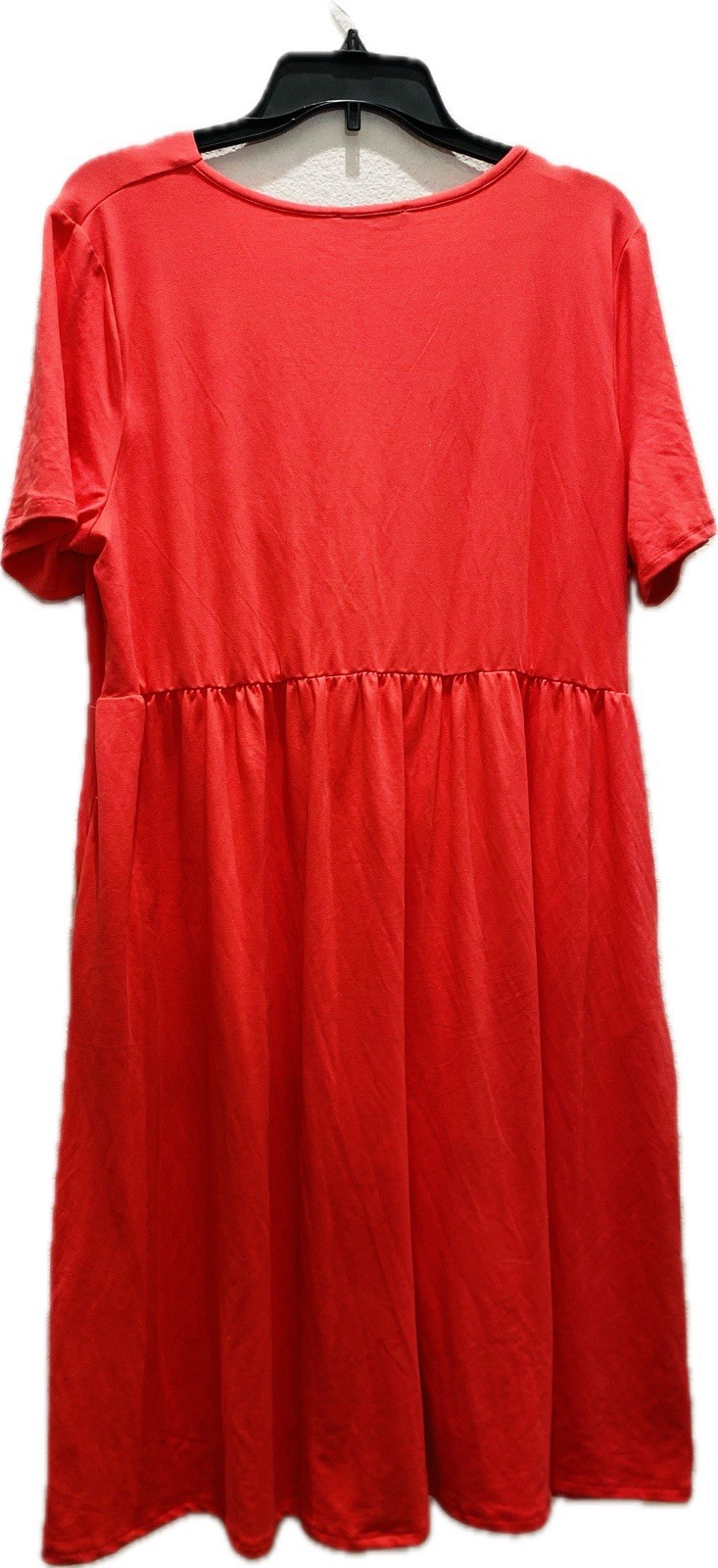 NWT Shop Basic USA Women’s Faux Wrap Dress Size 2XL Pink Stretch Pullover