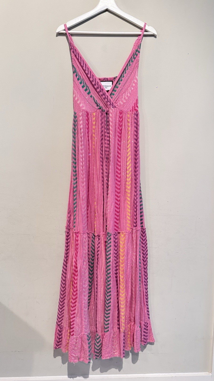 GOLD&SILVER PARIS DRESS Santorini Pink Maxi Dress Summer Vacation Women S Travel