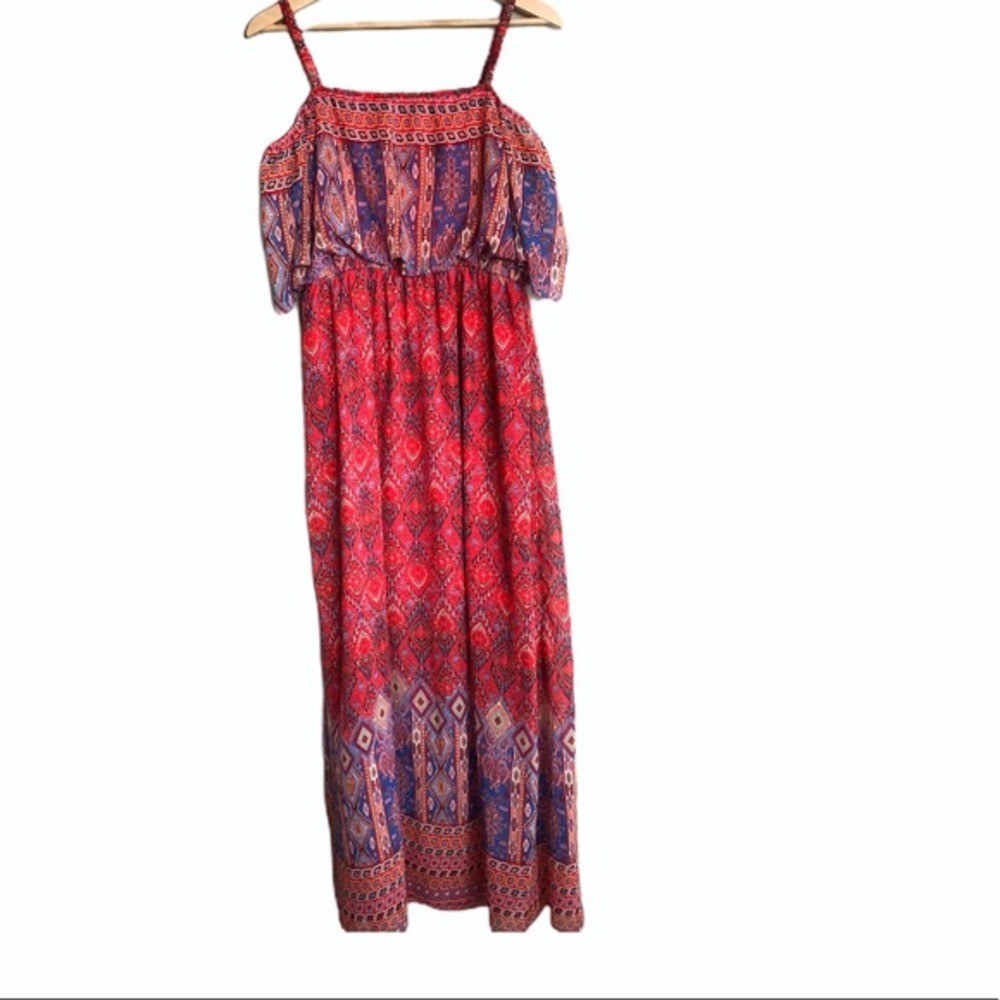 Wardrobe A Maxi Lined Cold Shoulder Dress SZ 8