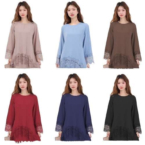 Women’s wear – Traditional Malays Women Baju Kurung Lace Modern style