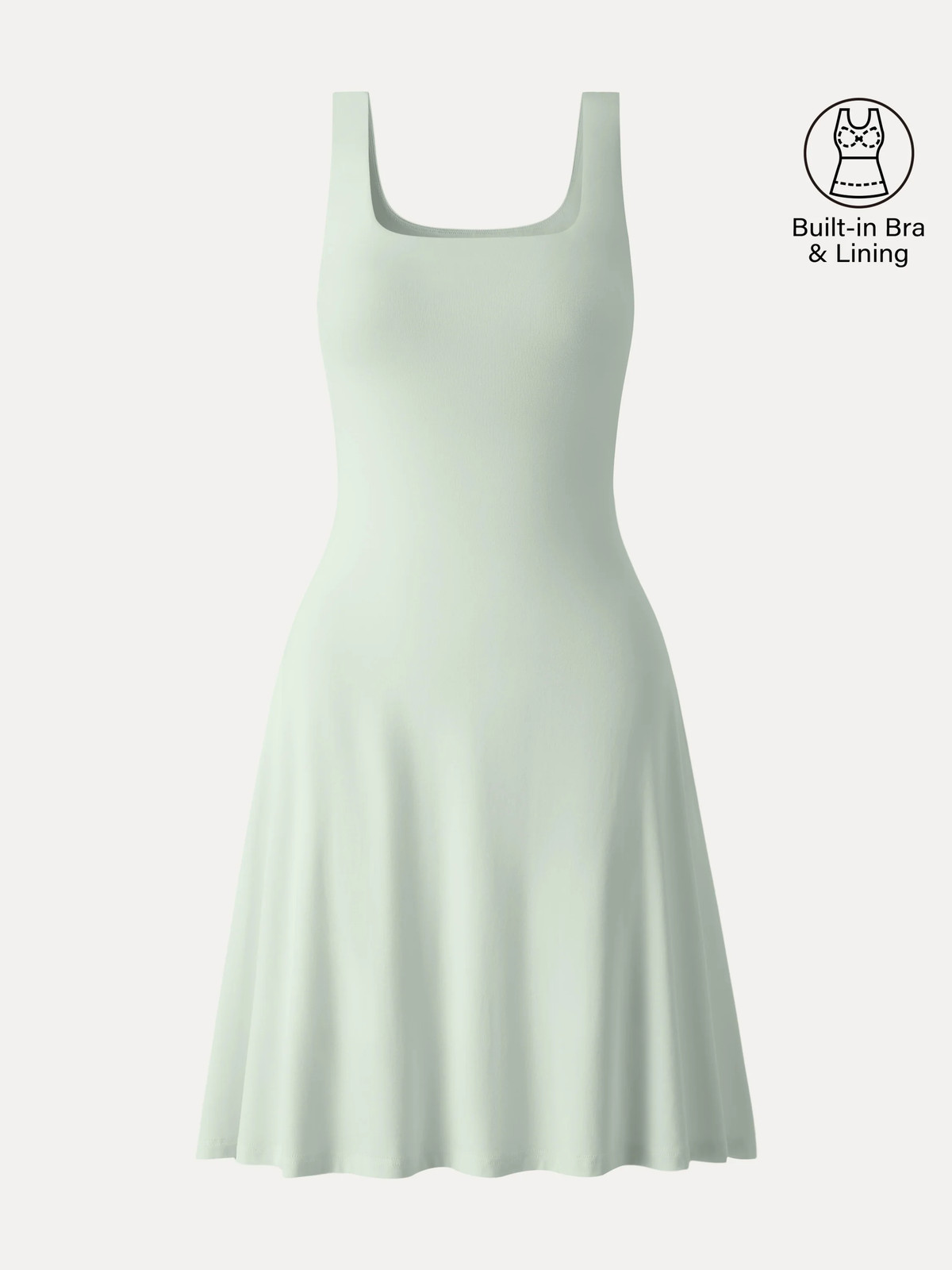 OGL SkinKiss Cooling Square Neck Mini Dress Stretch Fit