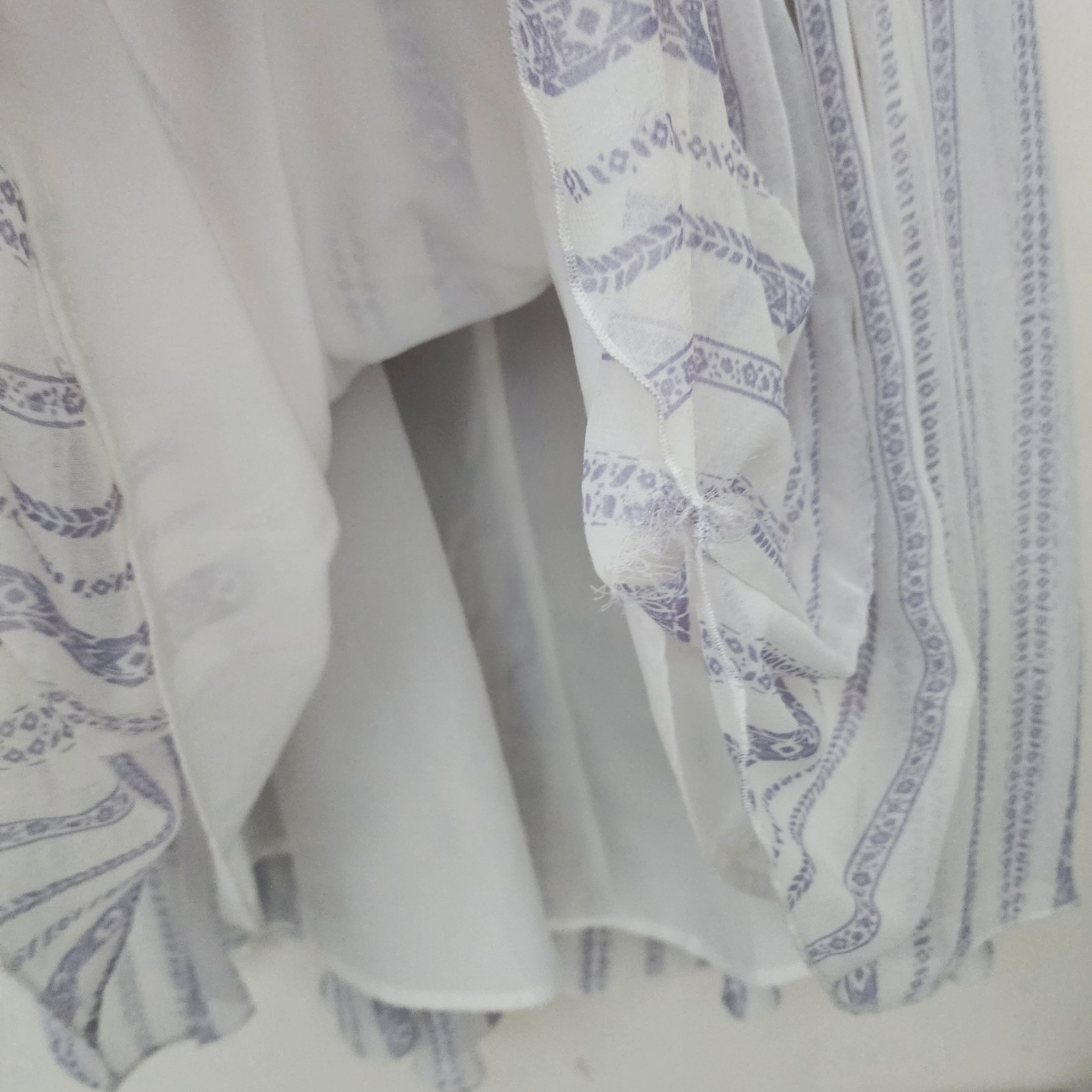 Free People Shift Dress S Ivory Lavender Embroidered Penny Georgette Babylon