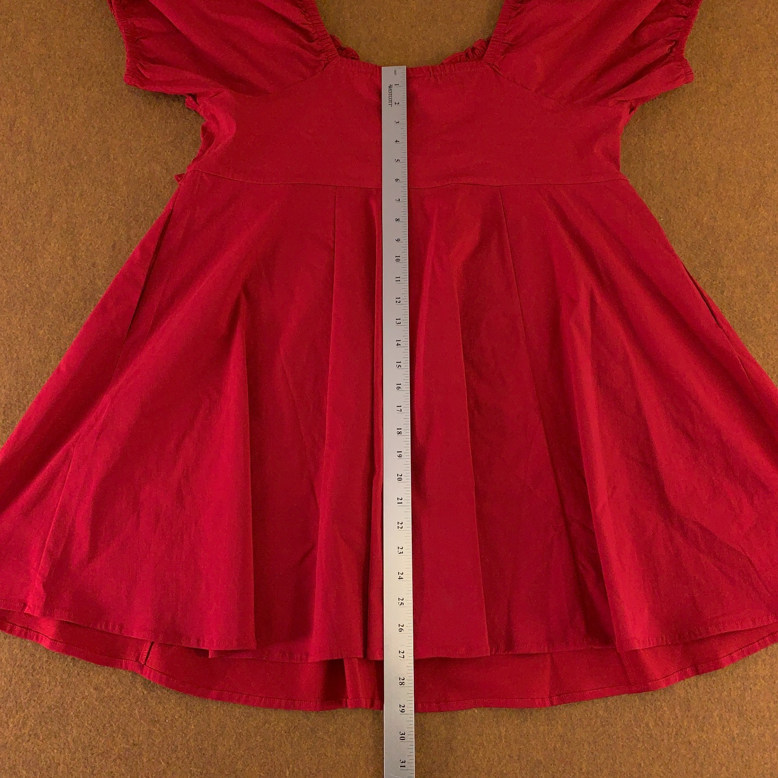 Torrid Womens Size 3X Jester Red Puff Sleeve Sweetheart Neckline Mini Dress NWT