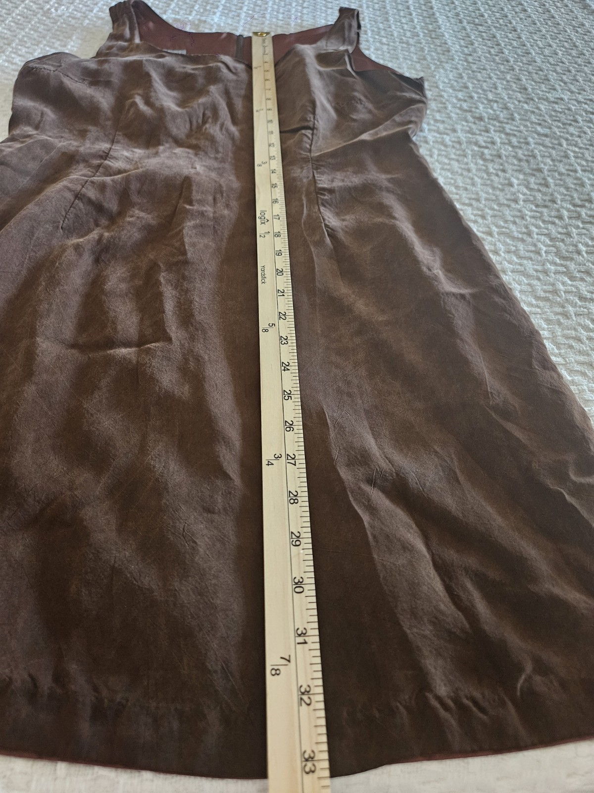 Rabbit Designs Brown Solid Sheath Dress Women’s 14 Scoop Neck Sleeveless Lined