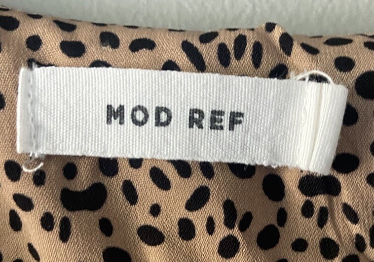 Mod Ref Cheetah Black & Brown Animal Print w/ lining A-line dress Size S Small