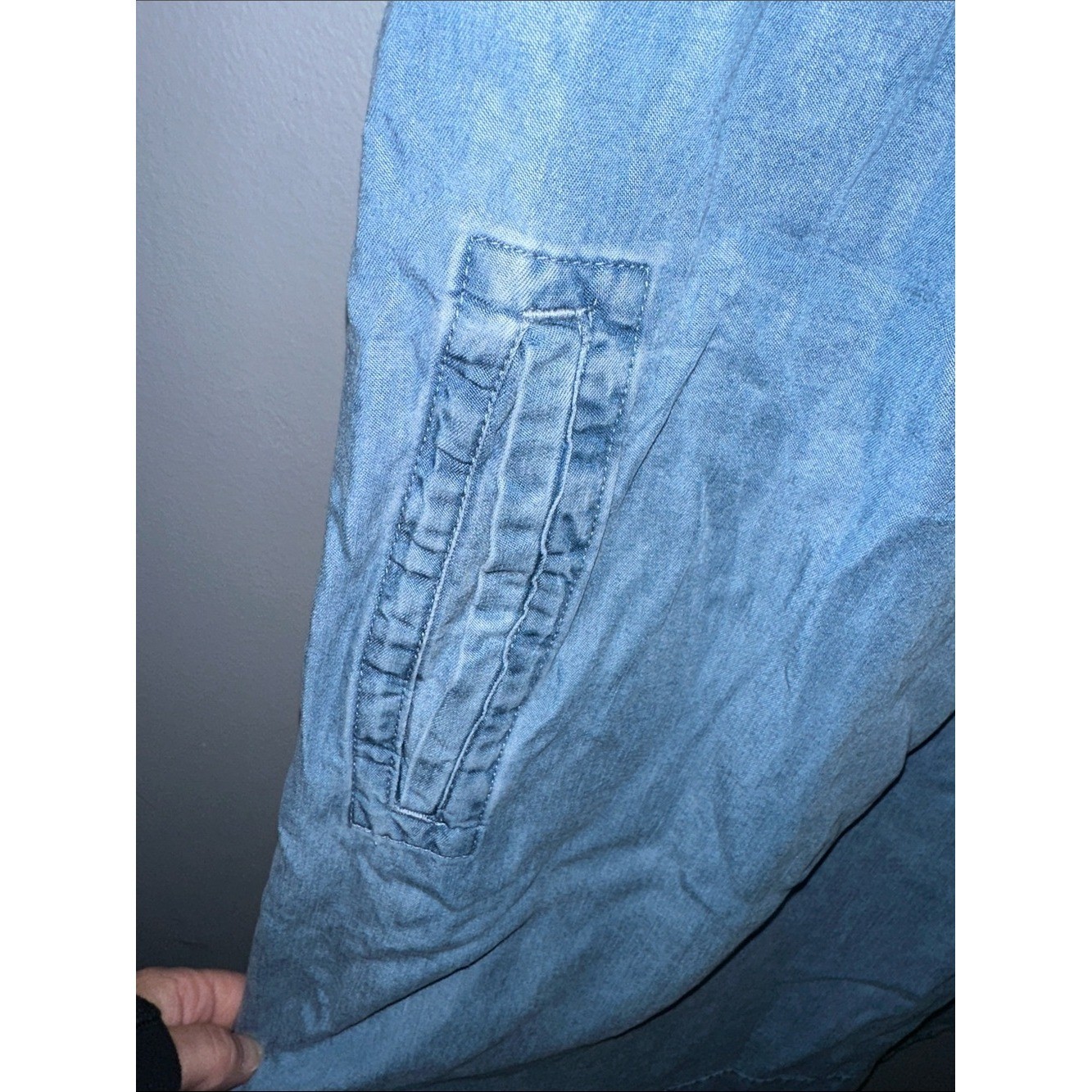 Coldwater Creek NWT Denim Midi Dress blue women’s size medium