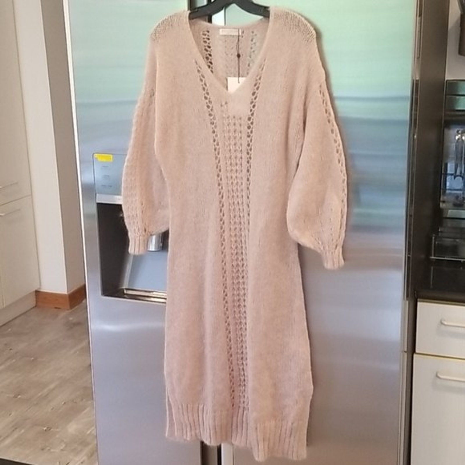 💕SPELL & THE GYPSY💕 Knit Midi Sweater Dress ~ Stone Small/Medium NWT