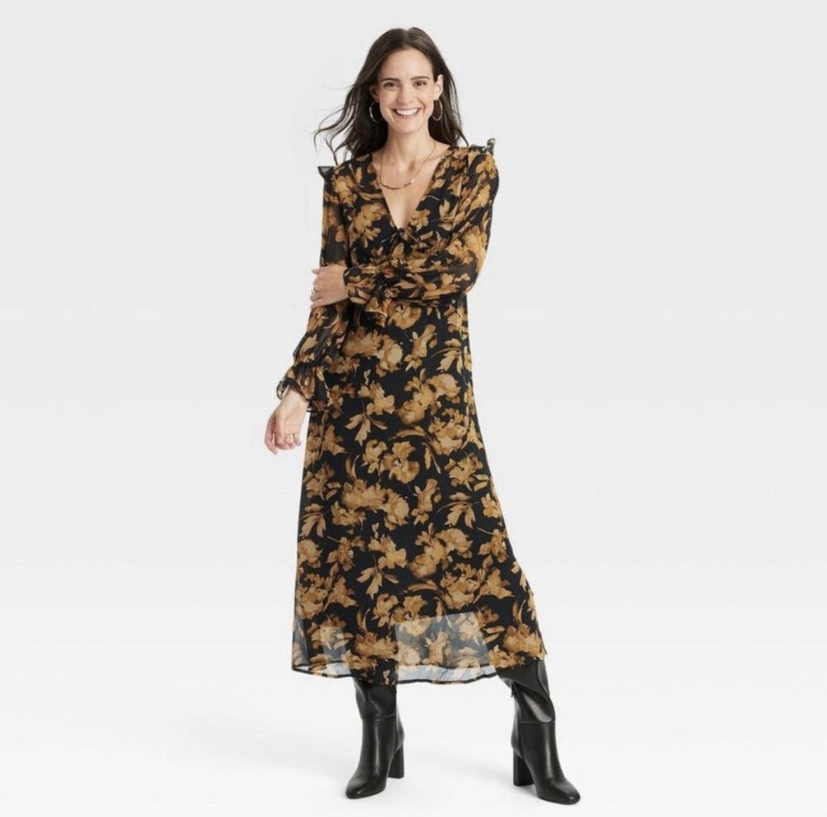A New Day – Women’s Long Sleeve Sheer Maxi Dress size XS