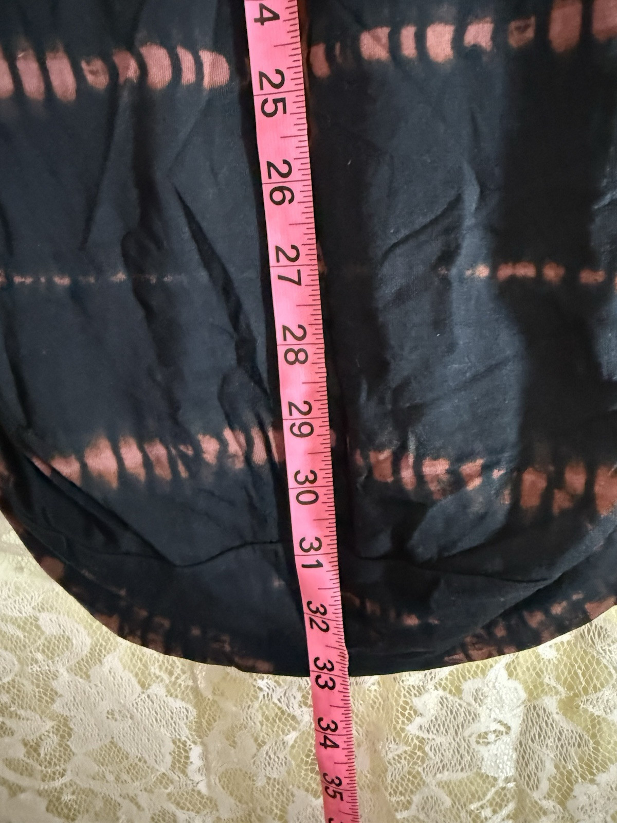 Hard Tail Pink Black Gray Tie Dye Dress side ruching xs/s euc long sleeve
