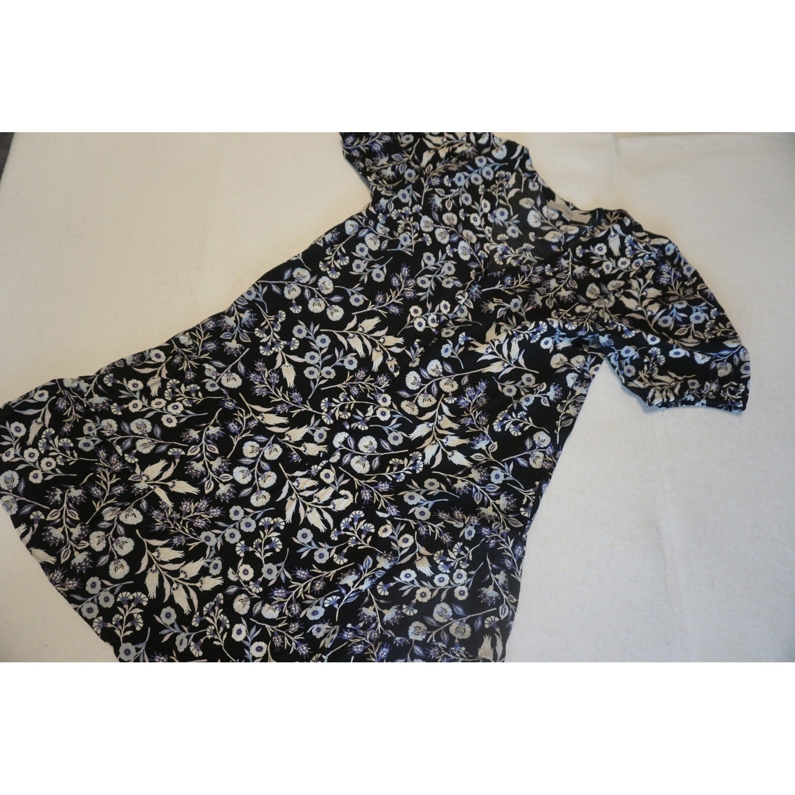 LOFT Floral Tiered Dress Womens Small S