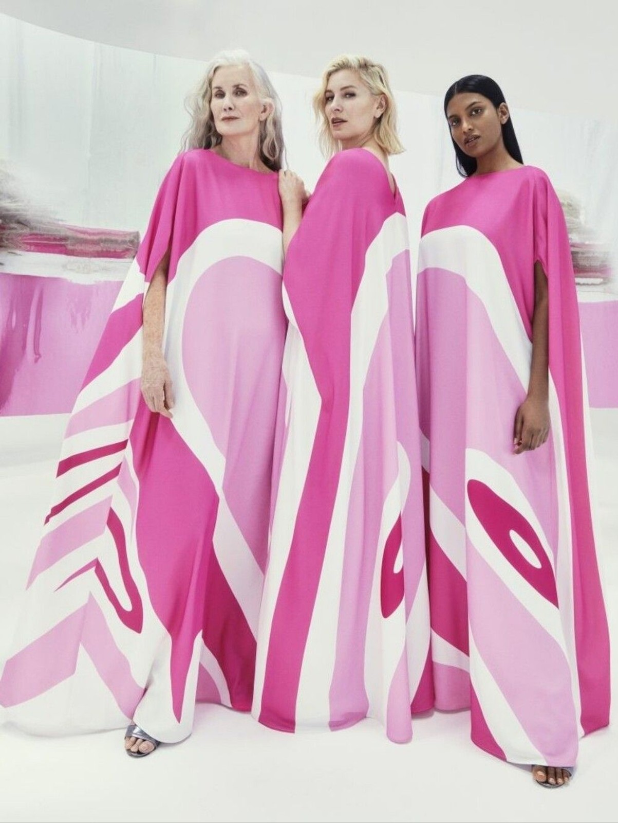 Marina Rinaldi x Sara Battaglia Plus Size 14 Teramo Abstract Print Maxi Dress