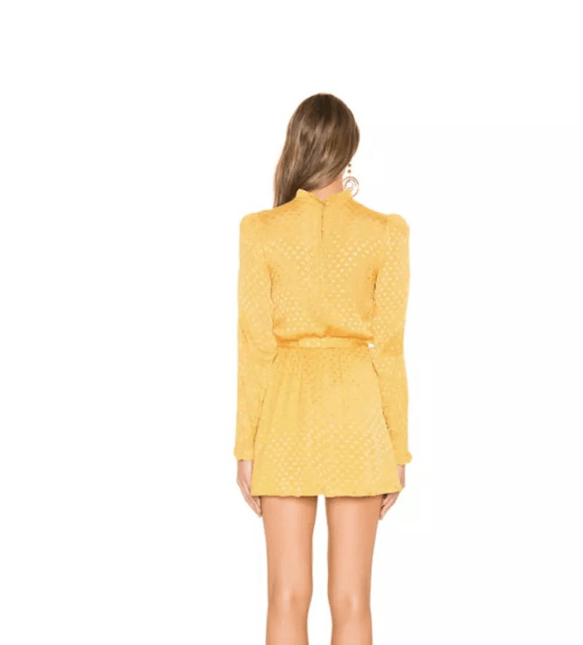 Tularosa Gianna Mini Dress in Mustard Size Small NWT (12-7)
