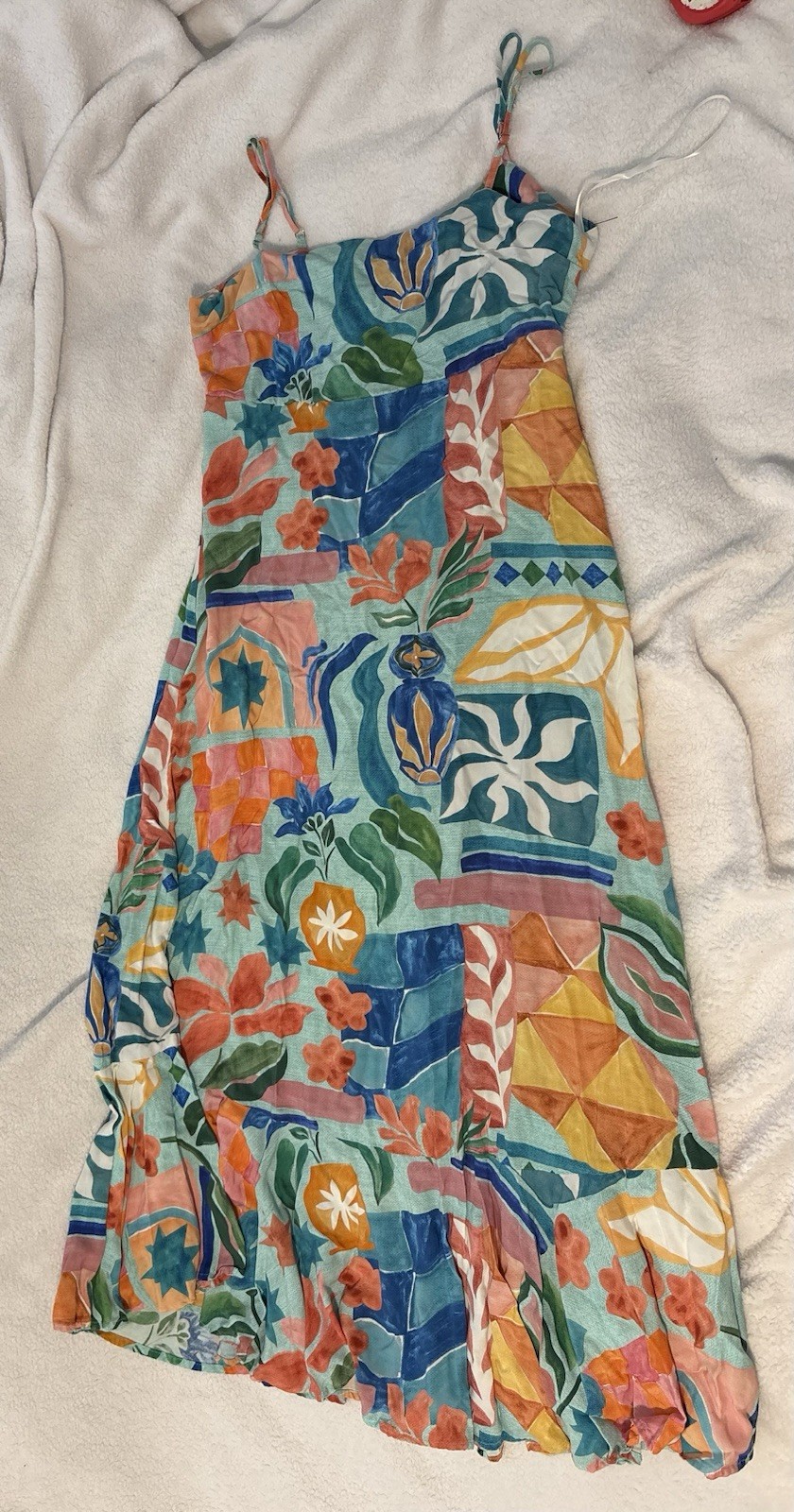 Flawless Paper Heart Regular Size Large Colorful Floral Print Long Sun Dress