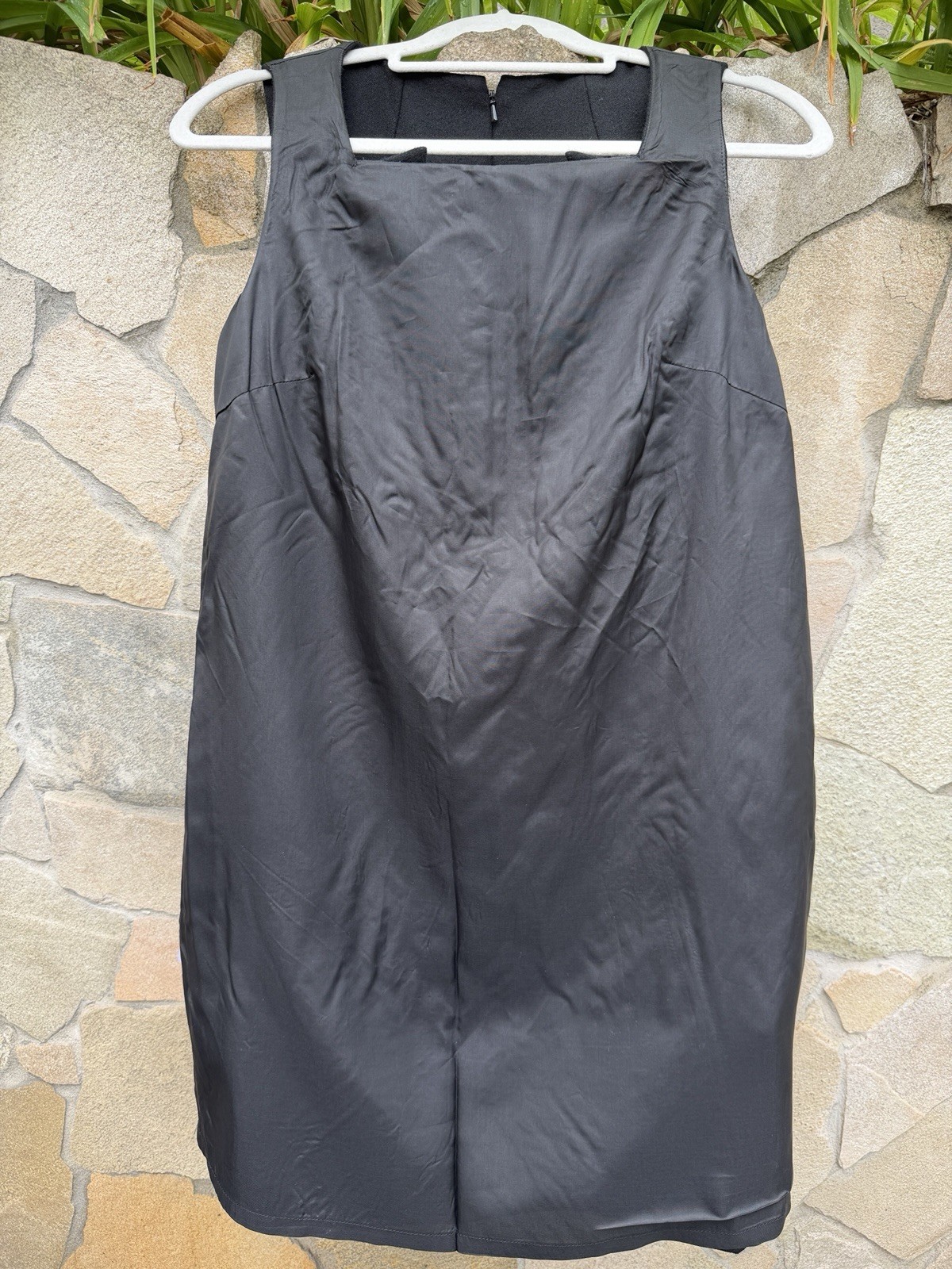 Jesire Red 100% Wool Bubble Cocoon Dress UK 8 Pleated Bib Pockets Lined