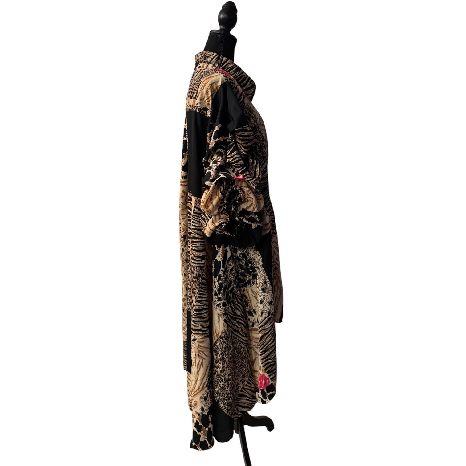Step In Style 3X Animal Print Button-Up Dress