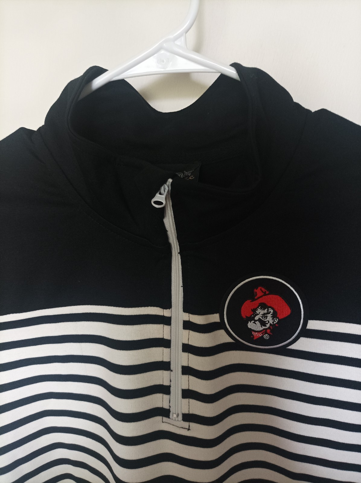 Oklahoma State University GameDay Striped Dress/Sweater Sz. LG NEW w/Tags Zipper