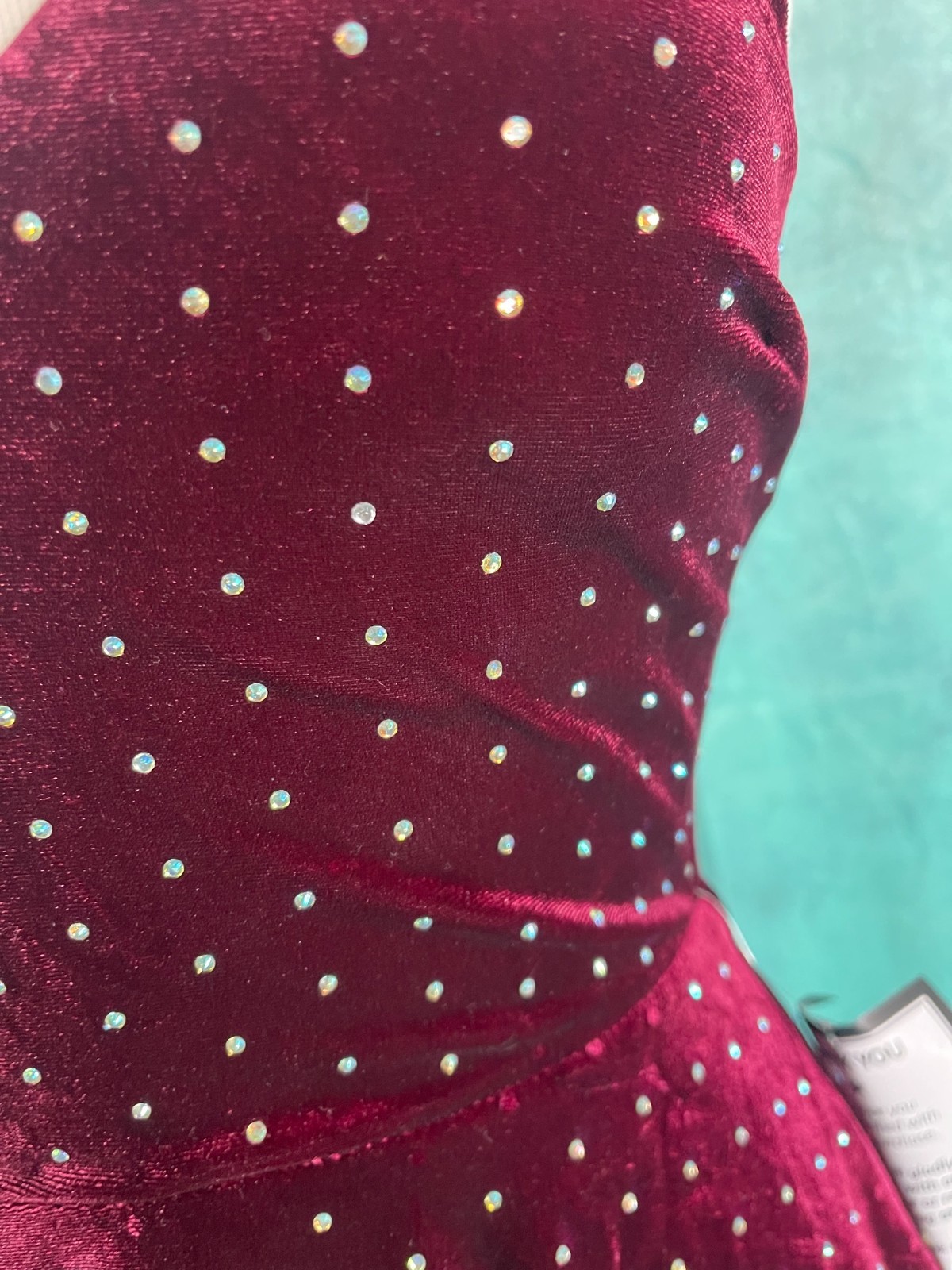 City Studios Party Pink Juniors size 3/4 Wine Velvet Rhinestone Mini Dress NWT