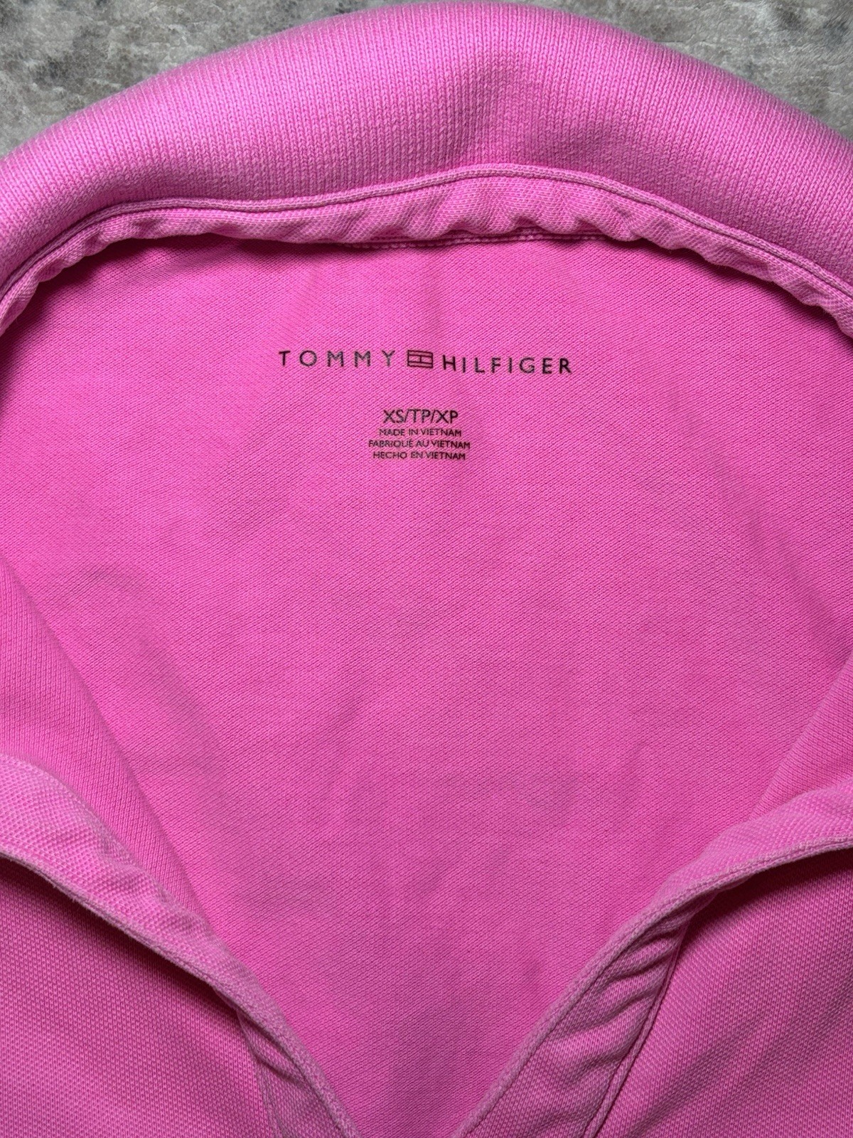 Tommy Hilfiger Pink Pique Sleeveless Collared Polo Dress Logo Buttons XS
