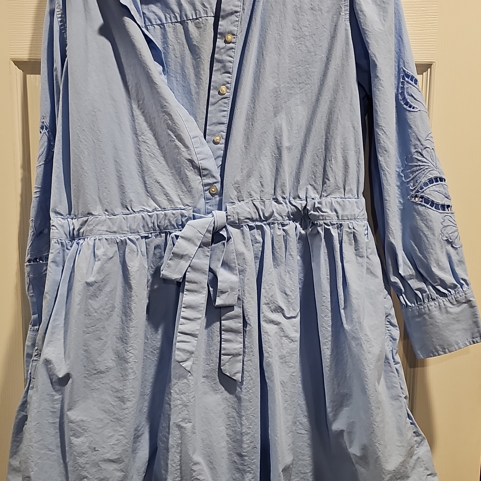 Free Assembly Blue 3/4 Sleeve Dress. Size Large (12-14)