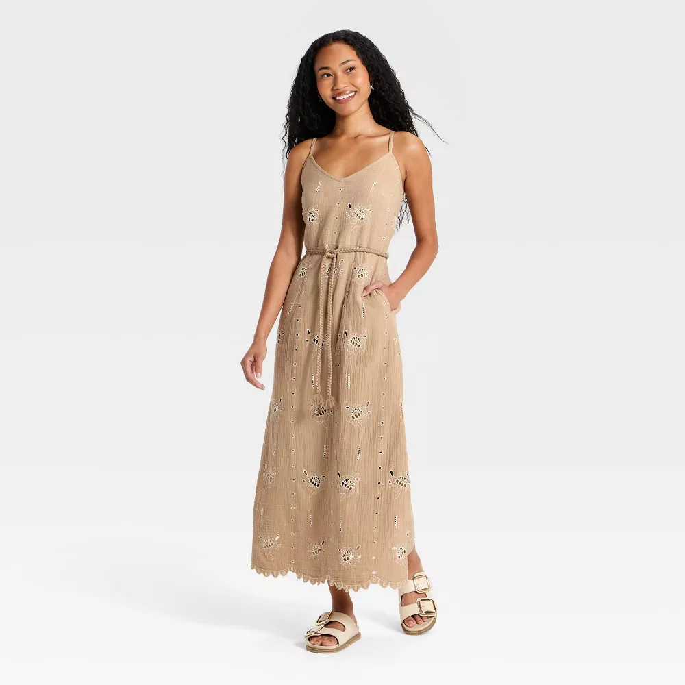Women Crafted Midi Sundress – Universal Thread Brown S