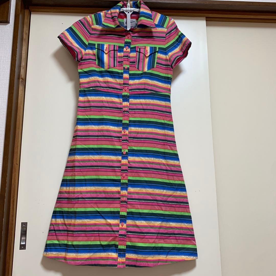 HYSTERIC GLAMOUR Multi Border Shirt Dress